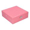 Pink Artificial Leather Jewelry Box Watch Jewelry Packaging Container Holder for Girls