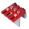 3 in 1 Drill Guide Woodworking Hole Punch Positioner Locator Jig System Kit Aluminium Alloy Woodworking Tool