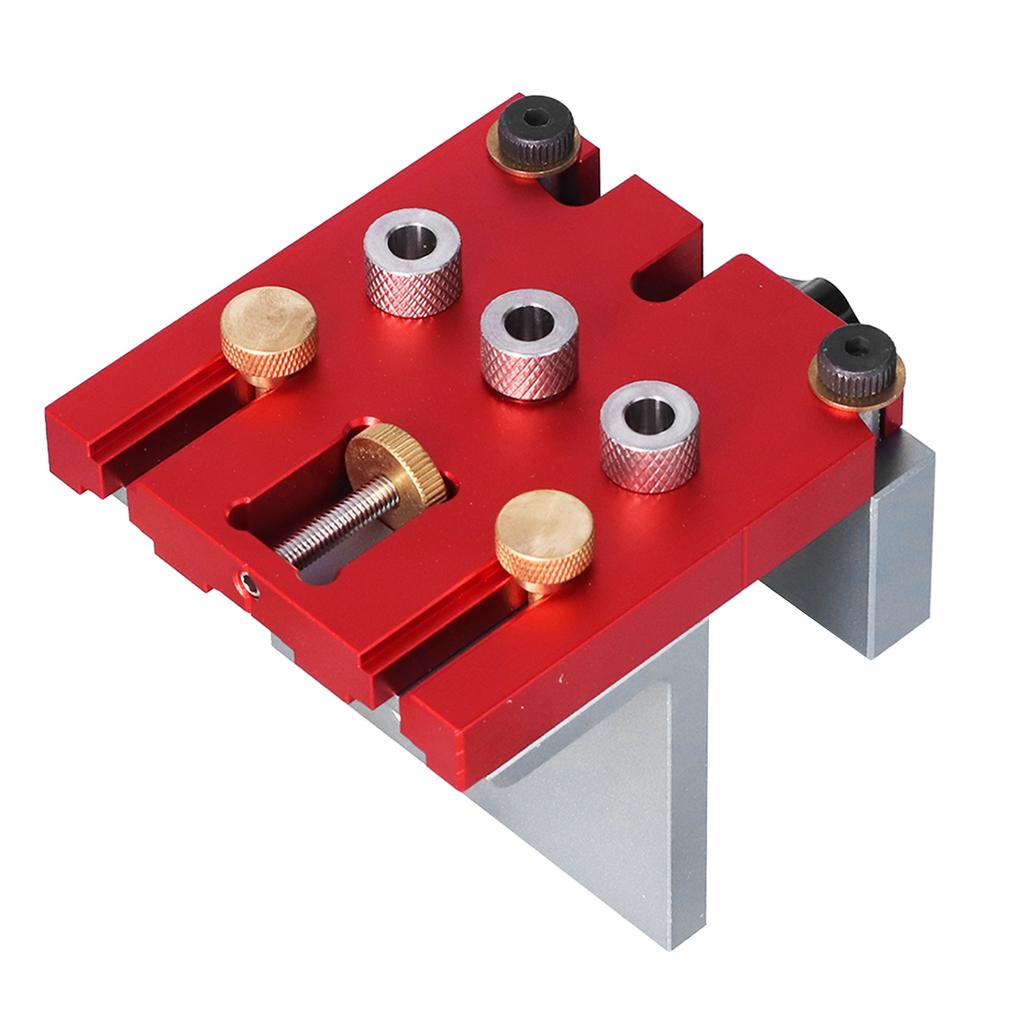 3 in 1 Drill Guide Woodworking Hole Punch Positioner Locator Jig System Kit Aluminium Alloy Woodworking Tool
