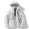 Upgraded J91 Men's Graphene Cotton Hooded Jacket: Trendy, Windproof, Waterproof, Thickened Design for Couples.
