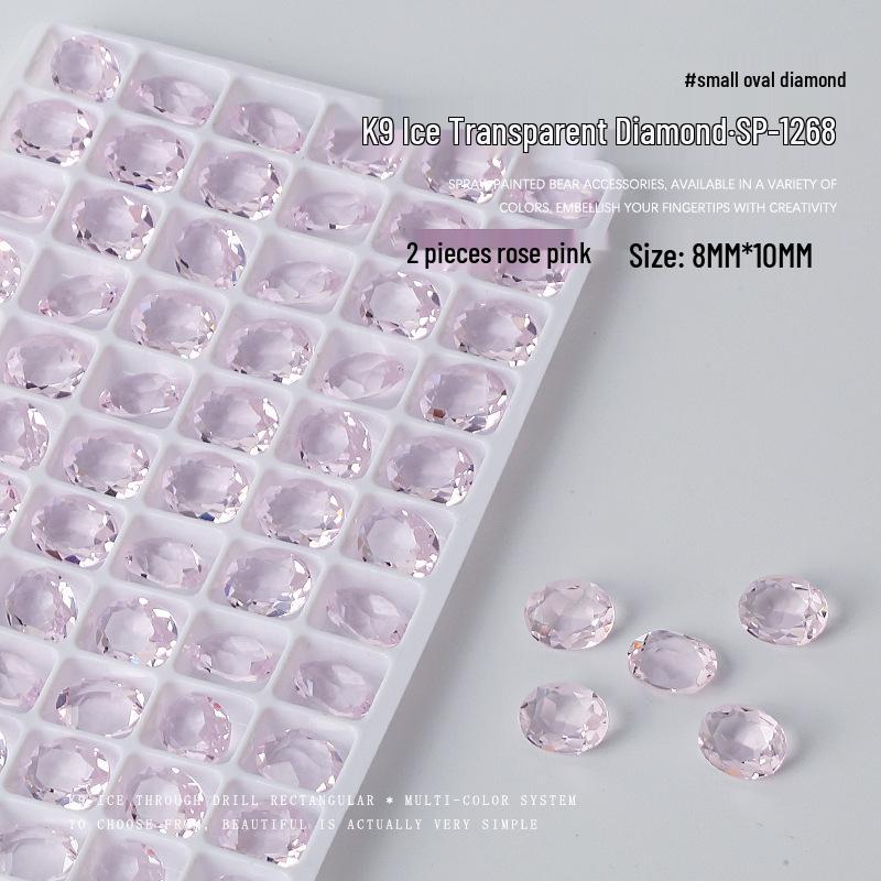 

Набор страз K9 для нейл-арта: Прозрачный леденец и прямоугольные стразы, овальный дизайн ледяного кубика сахара, украшения для DIY, 2 шт.