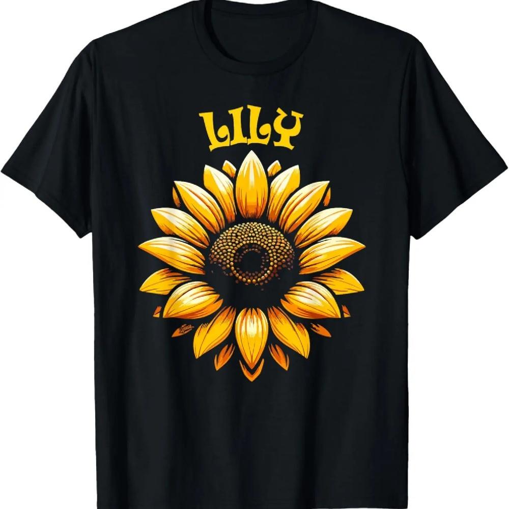 

Lily Beautiful Sunflower Design for Girls Name Lily T-Shirt XXXXXL чёрный