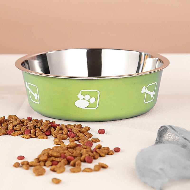 

Миска для кормления домашних животных New Land для собак и кошек, нержавеющая сталь, противоскользящая, антикоррозийная миска 18cm зелёный