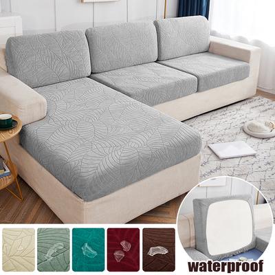 Housse de canapé en jacquard imperméable et élastique, housse de canapé d'angle en forme de L pour protection de meubles de salon