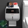 Wall-Mounted Double-Layer Bathroom Tissue Box with Storage