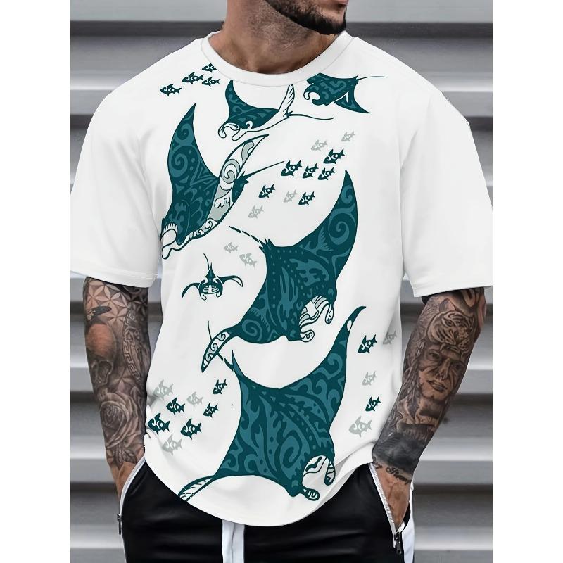 Men's 3D Skull Printed T-shirt 2025 Summer New Men's Round Neck T-shirt Casual Comfortable Hip Hop Pullover Short Sleeve