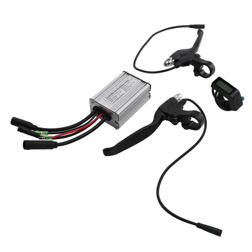 36V 48V 350W Electric Bike Brushless Motor Controller with LCD4 Meter Dial Assist Sensor Brake Handle
