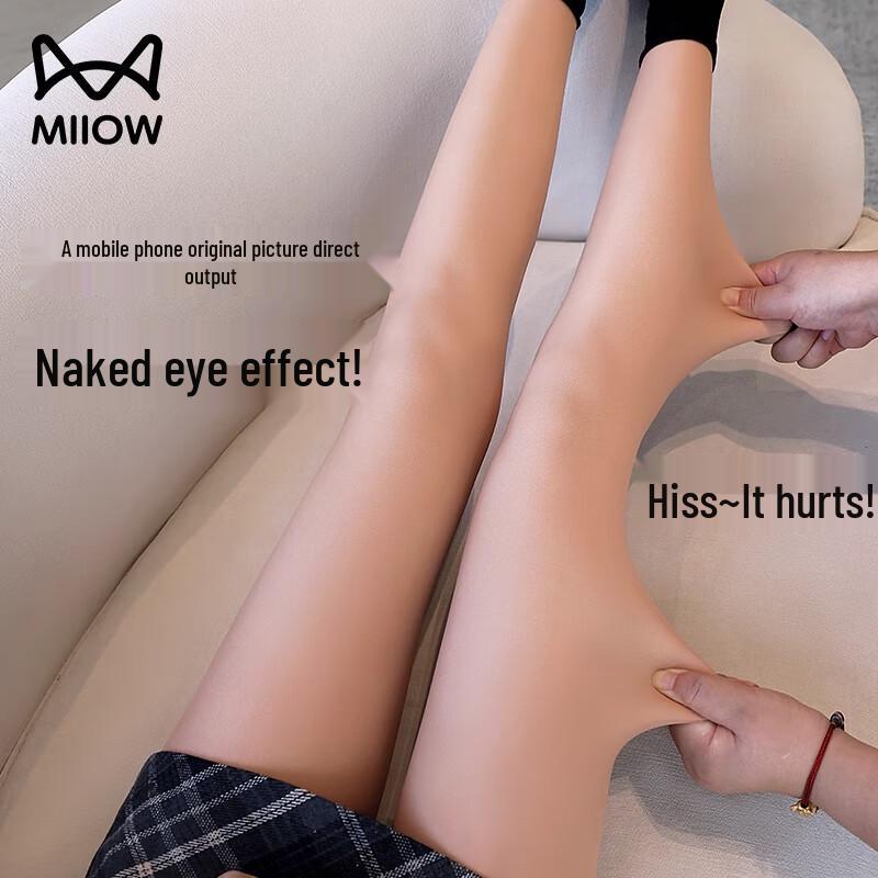 MaoRen Bare Leg Effect Fleece-Lined Tights