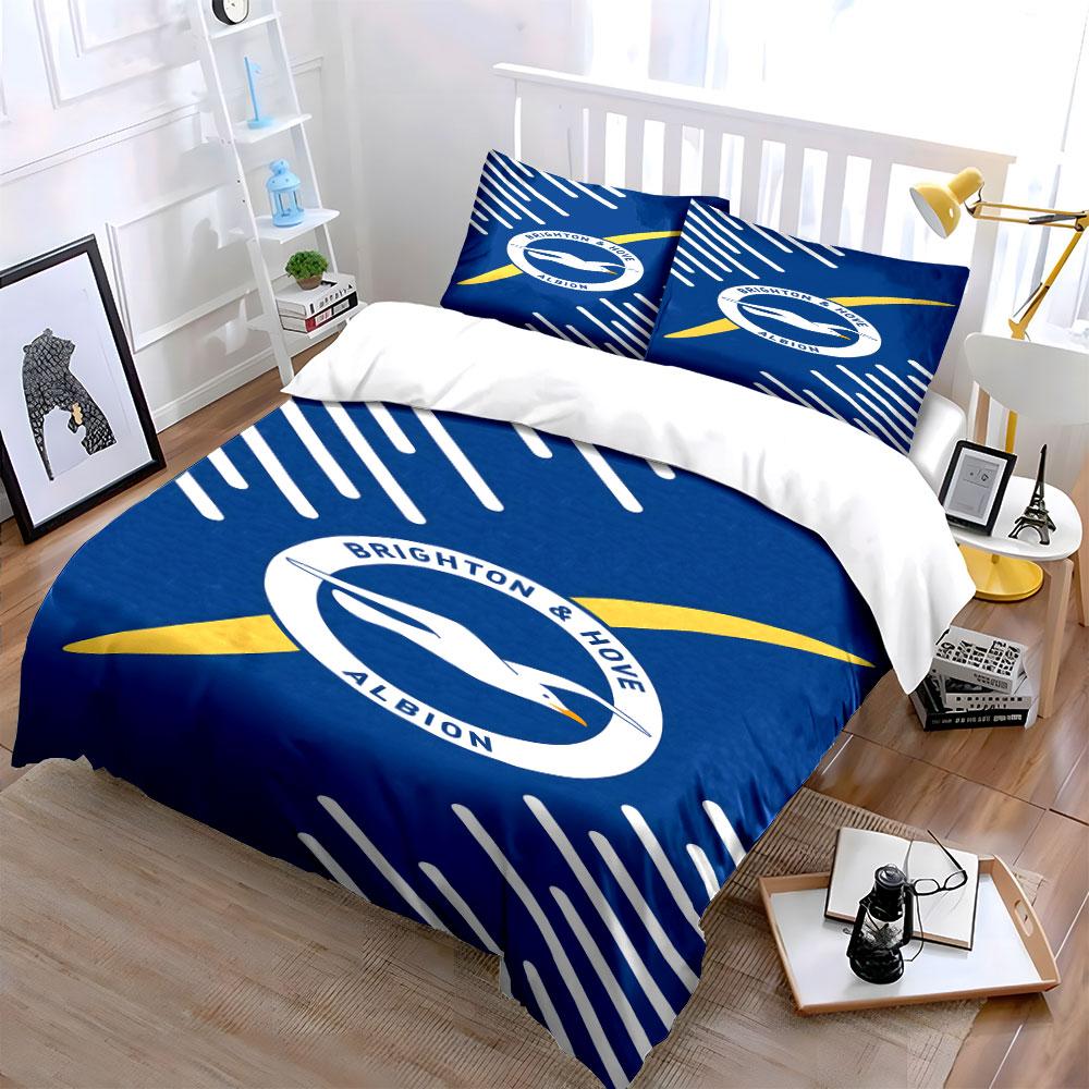 Seagull, stripes, Brighton emblem. Bedding sets Duvet cover sets Duvet covers Pillowcases(1*Duvet Cover 2*Pillowcases without duvet insert)