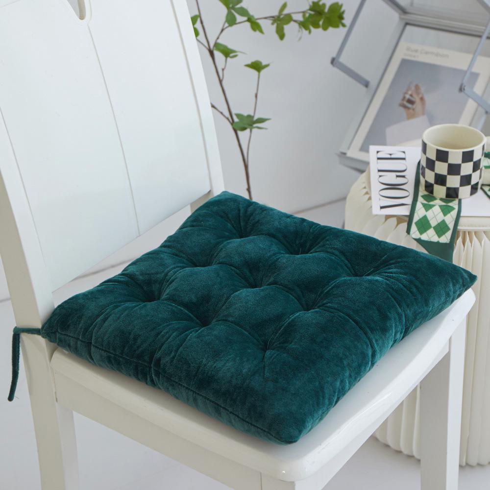 

Чотирирівнева потовщена кришталева оксамитова подушка на сидіння з зав язками - Подушка для офісного крісла 40x40x7cm