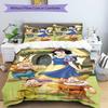 3pc Cinderella and Snow White Cartoon Children's Duvet Cover Set - Super soft (1*Duvet Cover + 2*Pillowcase, Without Core)