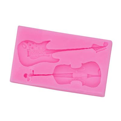 Fondant Guitar Instrument Modeling Silicone Mold Fondant Cake Decoration Silicone Mold