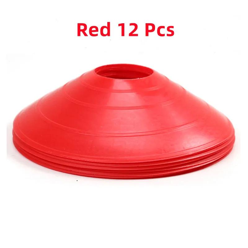 Conjunto de 12 Cones Equipamento de Treino de Futebol Brinquedo Para Criança Cones de Disco Profissional Obstáculos de Exercício de Agilidade Desvio Adereço de Treino Esportivo