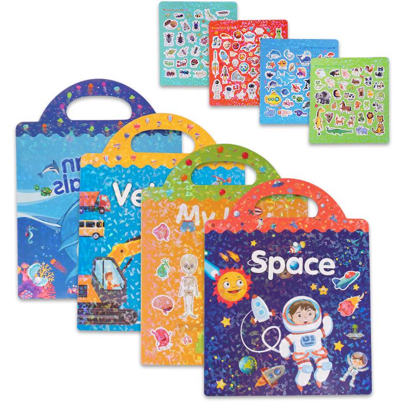 Kindergarten Educational Scene Stickers: DIY Focus Training Quiet Book