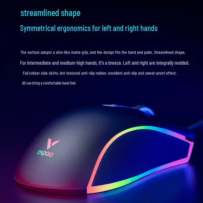 Rapoo V28S RGB Wired Gaming Mouse