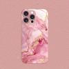 Roségold Marmormuster Rosa Metallic Lack Glas Hartes Handygehäuse Für iPhone 17 16 15 Pro Max 14 Plus 13 12 11 16E 17Air Hülle