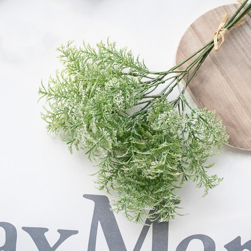 2 Bundles Artificial Wormwood Herb Plant Suitable for Wedding Windowsill Home Desk Party Decoration