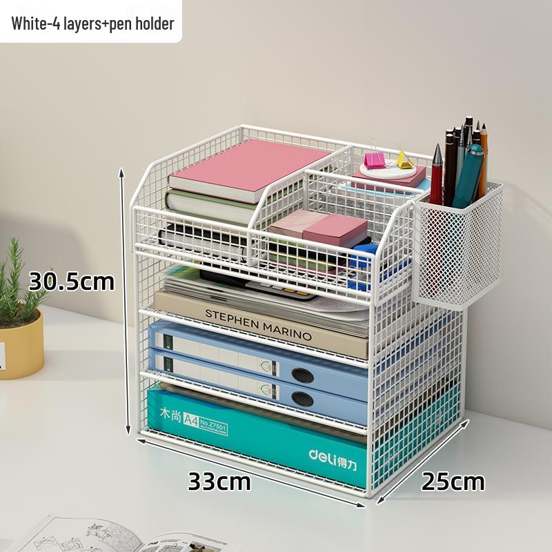 Multi-layer Desktop File & Bookshelf Organizer