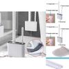 Hygienic Wall-mounted Silicone Toilet Brush Home Bathroom Essential Cleaning Tool