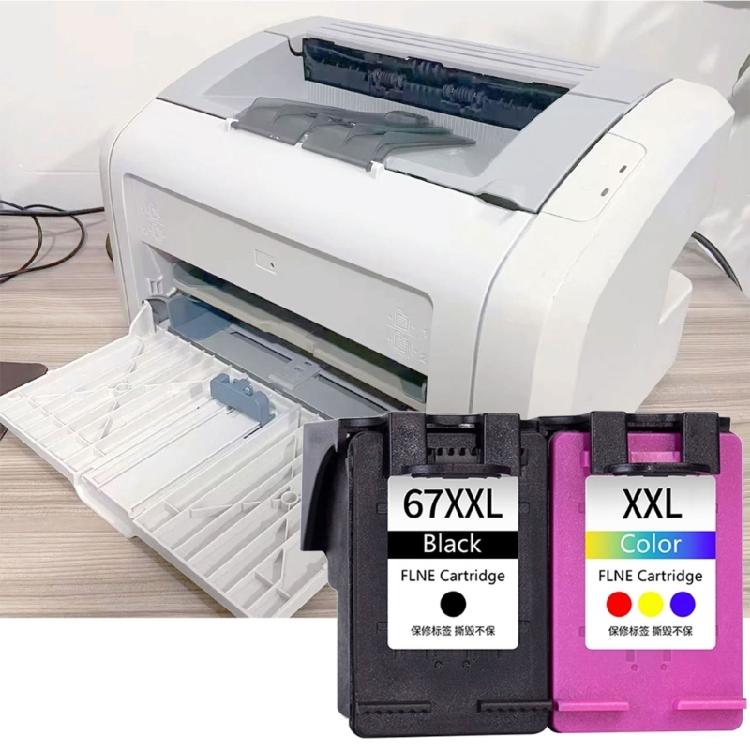 Recycled 67 XXL Ink Cartridge Black/Colored Superior Color Reproduction for 2723 2721 2330 4122 Printers Installation