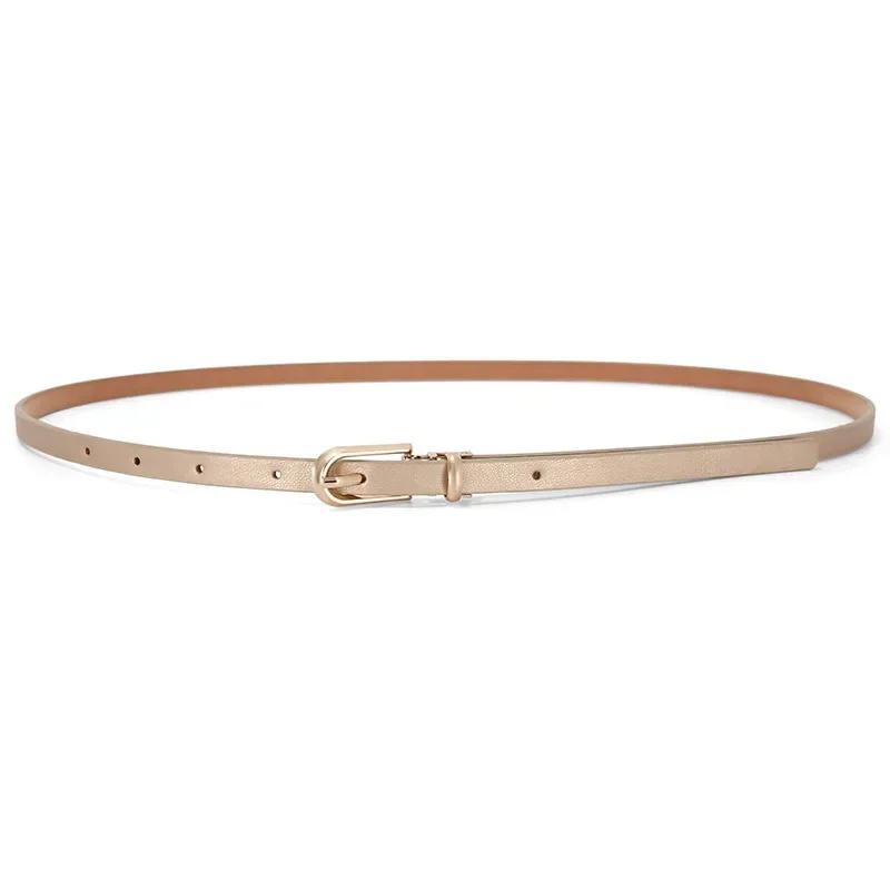 

New Arrival Decorative Belt for Dresses and Sweaters Skinny PU Leather Belts for Women with Various Colors 105cm