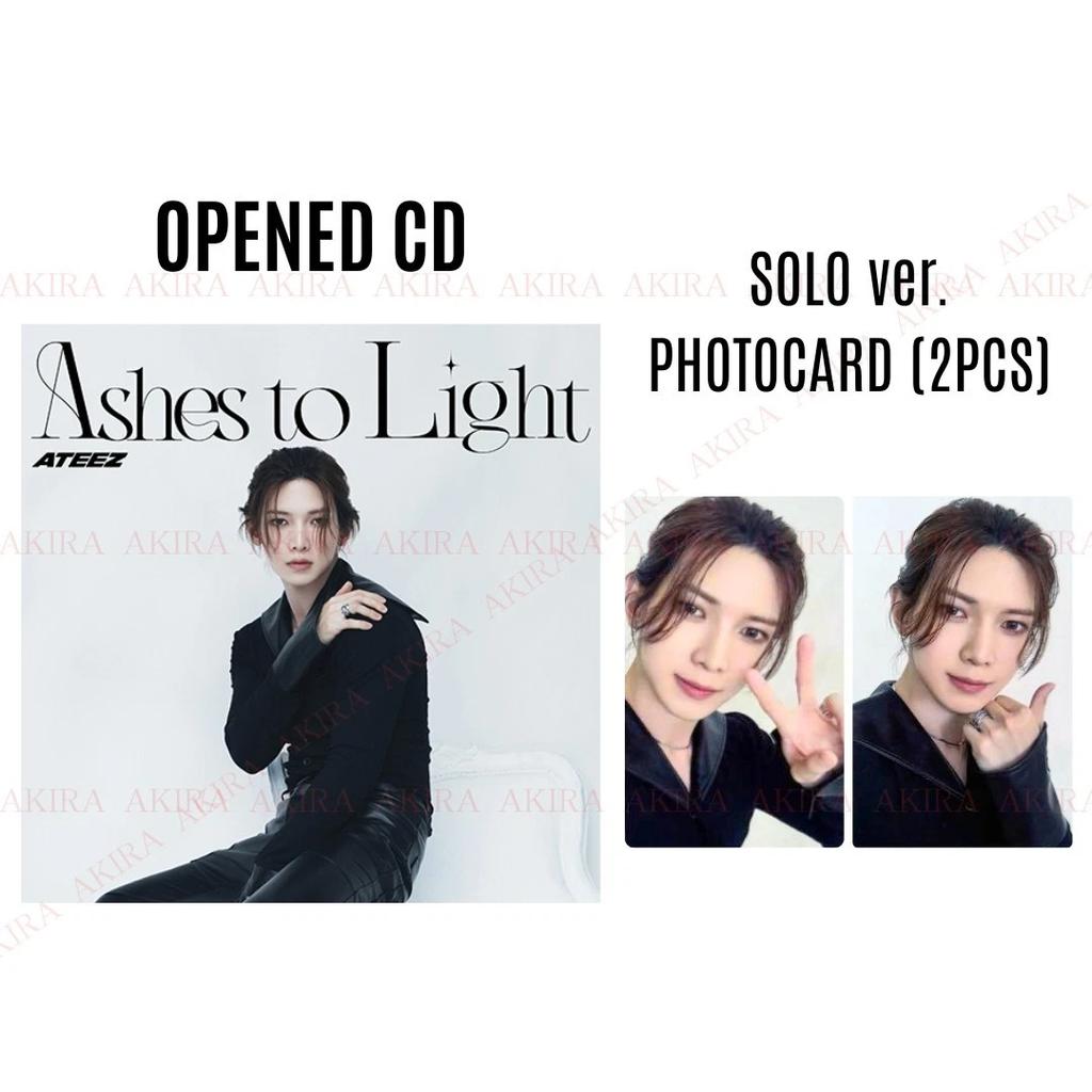 ATEEZ JAPAN 2. VOLLSTÄNDIGES ALBUM Ashes to Light SOLO-Version GEÖFFNETE CD + SOLO-Version FOTOKARTEN-SET
