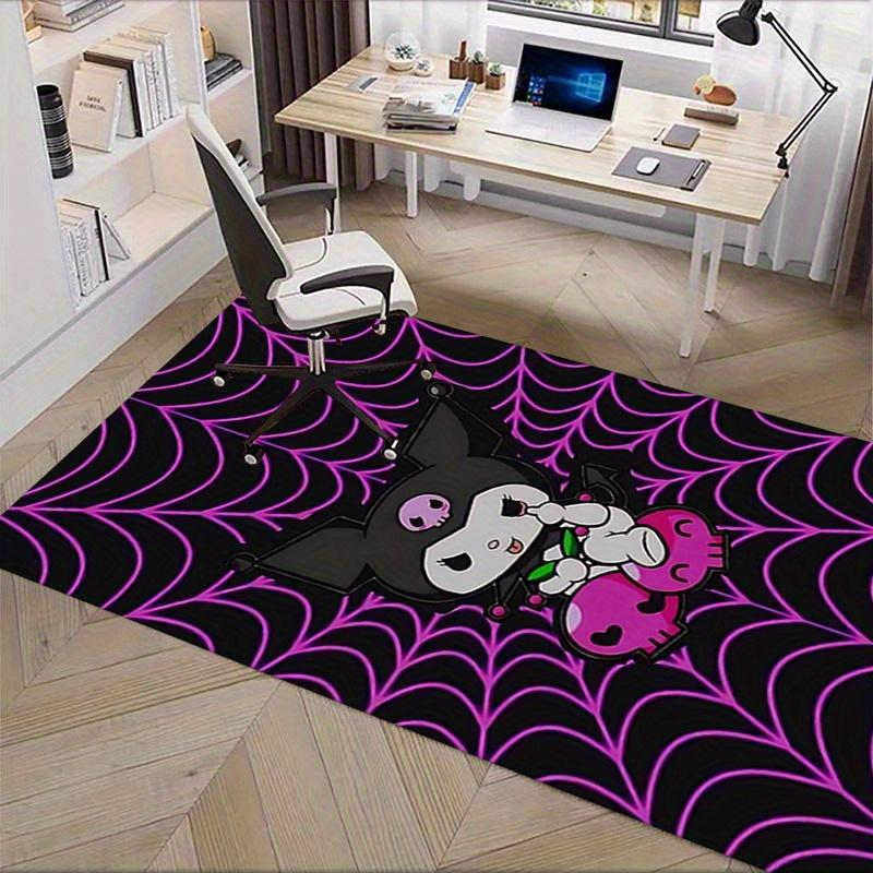 Office Rug Kuromi, Devil Anti-Slip Rug, Machine Washable for Living Room, Bedroom, Office, Multiple Sizes, Bedroom Mat, Decorative Mat, Durable Mat, L