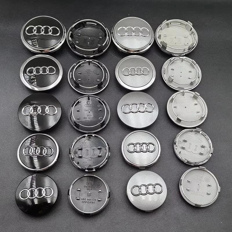 4 stk. For Audi A1 A3 A4 A5 A6 A7 4 stk. 60/61/68/69 mm Bilfelg Senterkapsel Felgkapsel C7 C6 C5 B5 B6 B7 B8 B9 D3 Q3 Q5 Q7 TT