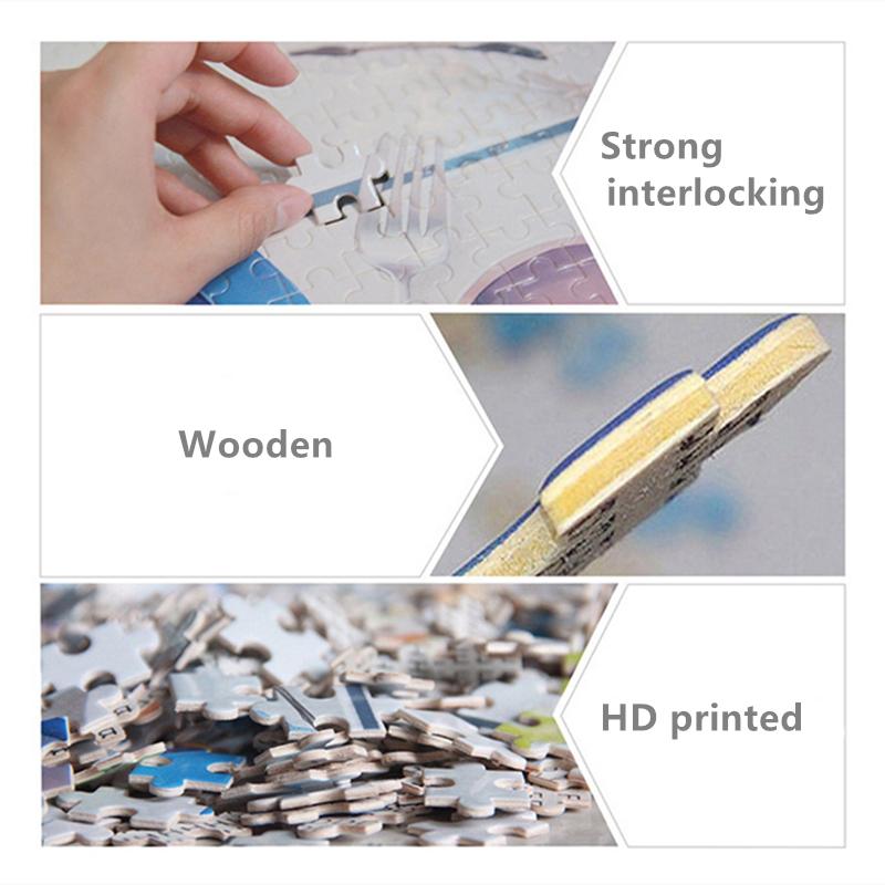 Customized Round Wooden Jigsaw Puzzle Printing Kids Adults Photo Custom Jigsaw Puzzle