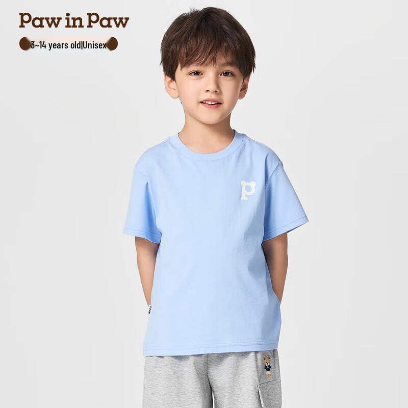 PawinPaw Kids  Cartoon Bear Short Sleeve T-Shirt 130