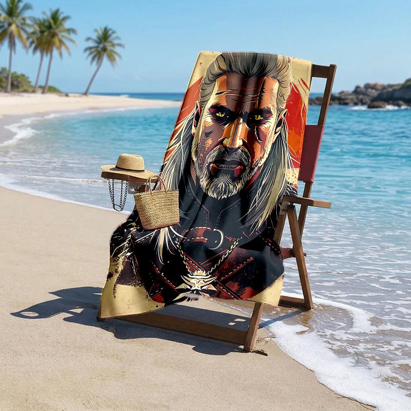 Witcher Fashion Beach Towel: Ideal for Summer Adventures Soft, absorbent and quick drying suitable for swimming and bathing