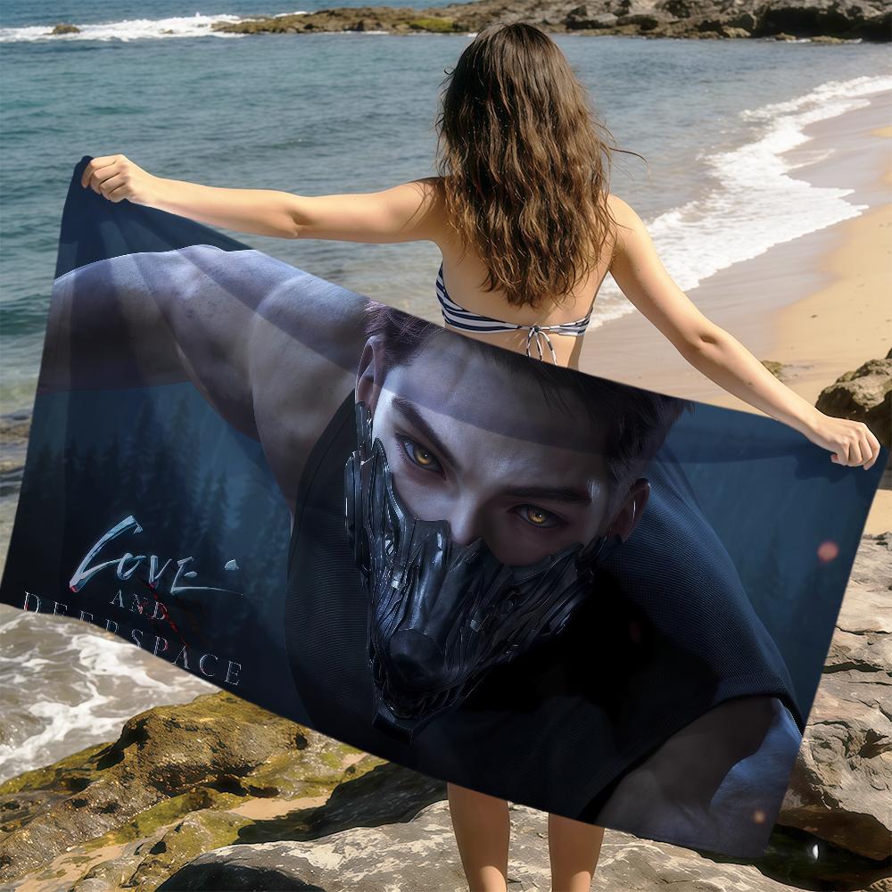Valko New Love And Deepspace Towel Soft Dry Beach Towels Trip Towel Swim Summer Holiday Vacation Bathing Pool Camp Gift