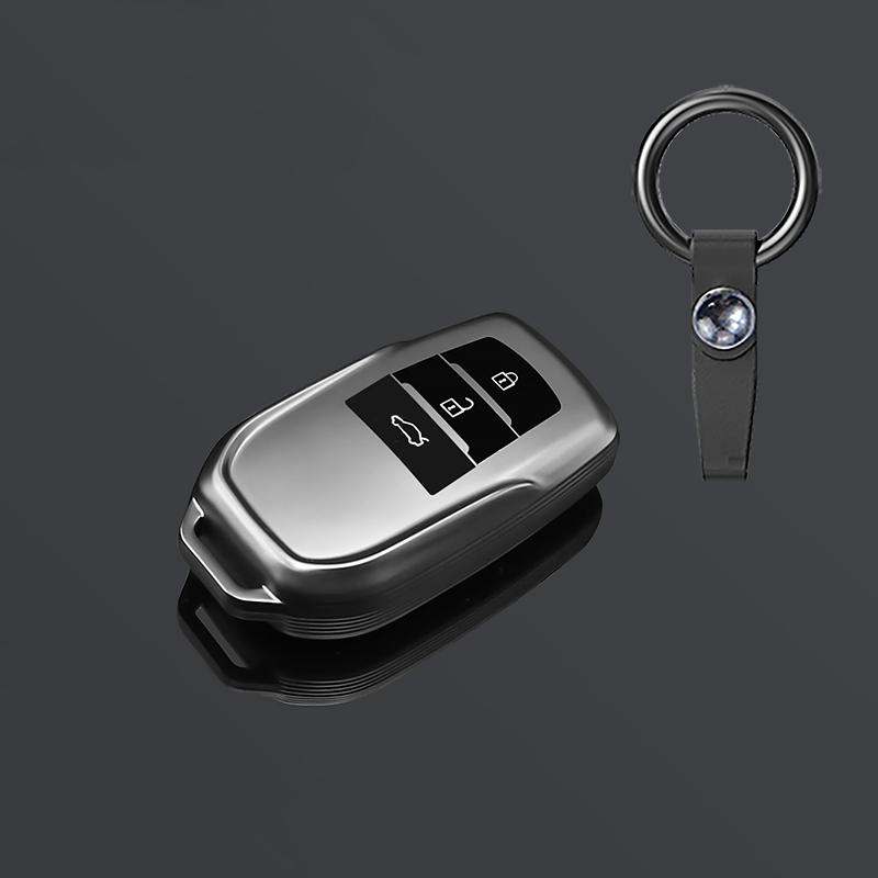 2/3/4 Button Car Key Case Cover For Toyota Rav4 Harrier Hilux Fortuner Land Cruiser Crown Highland Prado Yaris Cross Aygo X