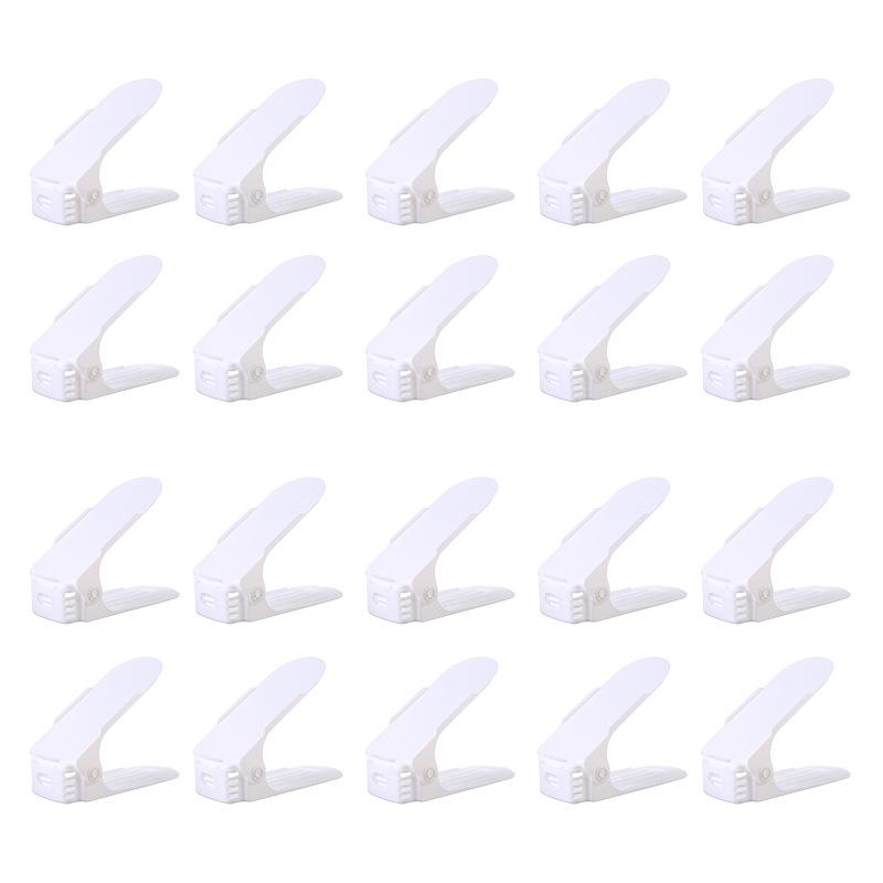 20/40pcs Adjustable Plastic Shoe Rack - Space-Saving Organizer for Hallway, Corridor, Living Room -  Shoe Storage Solution |