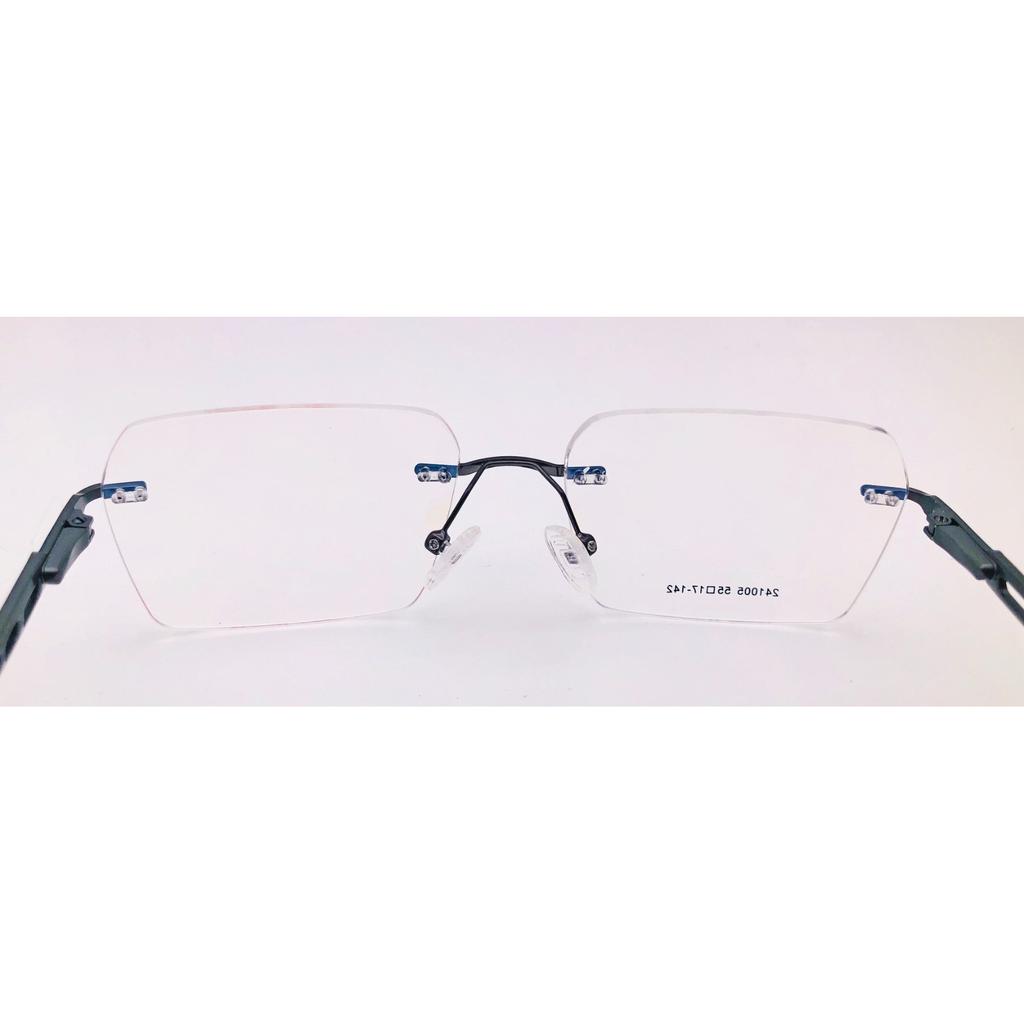 RSINC Unisex Rimless Metal Frame Fashion Tom Gun Blue 55-17-142 IB-12 B0DK52FMMC