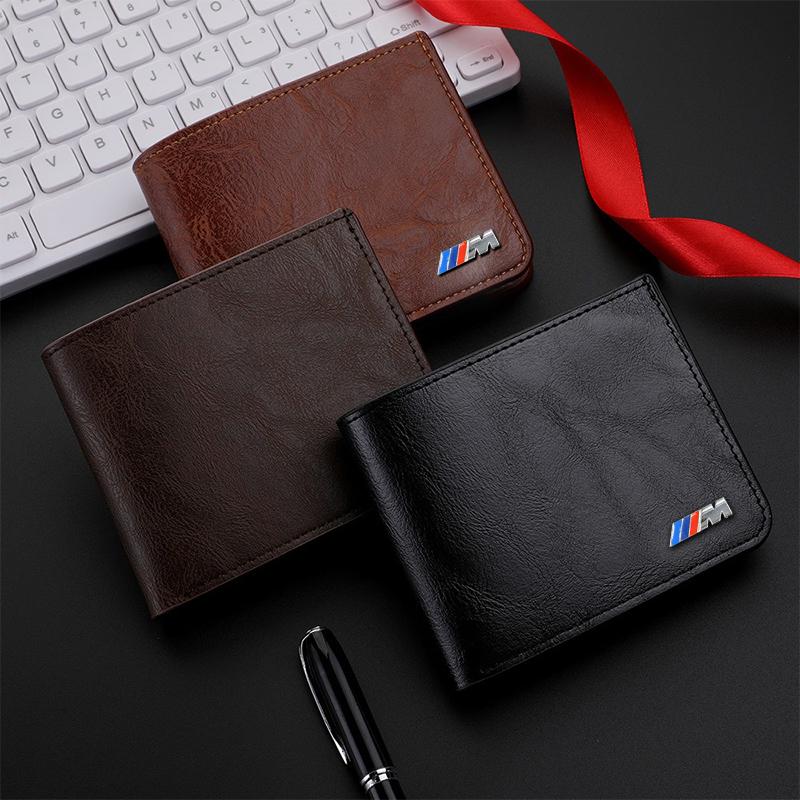 For BMW M M3 E46 E36 E30 E92 E87 E34 F10 E90 F30 E60 Luxury Metal Logo Car Driver License Leather Wallets Purses Credit Card Bag nlvc53