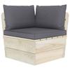 Day and Night - Day and Night Cushions for Pallets 3 Units Anthracite Gray Oxford Fabric