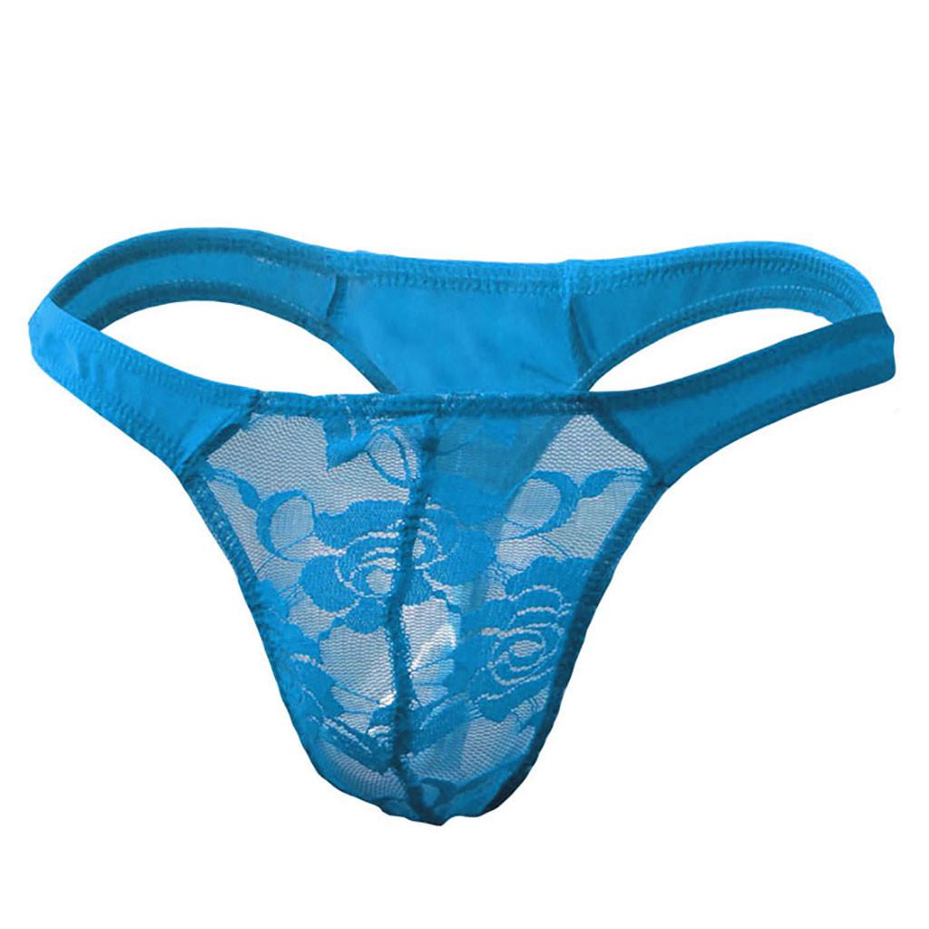 Lenjerie sexy pentru bărbați Lenjerie de corp Dantela Mesh G-string Tanga Chiloți Slip
