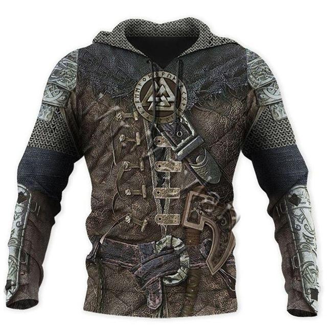 Factory Outlet Clothing Viking Hoody Heren Polerones 3D Gedrukt Hoodie Mannen Mode Oversized Hoodies Tops Lente Herfst Losse Vintage Kleding XXXL
