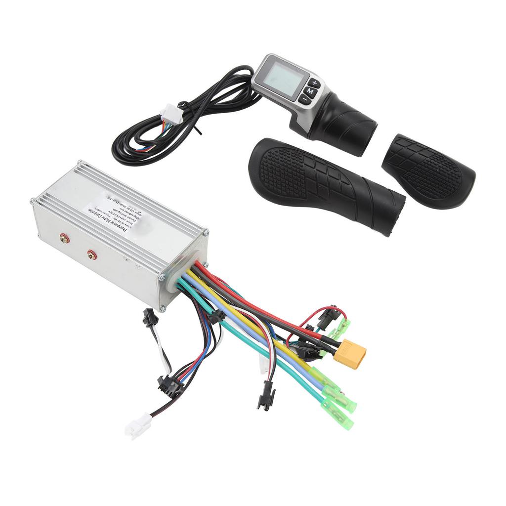 36V 48V 1000W 38A Sine Wave 3 Mode Brushless Controller 124DX Half Twist Throttle Grip with Panel for Electric Bike