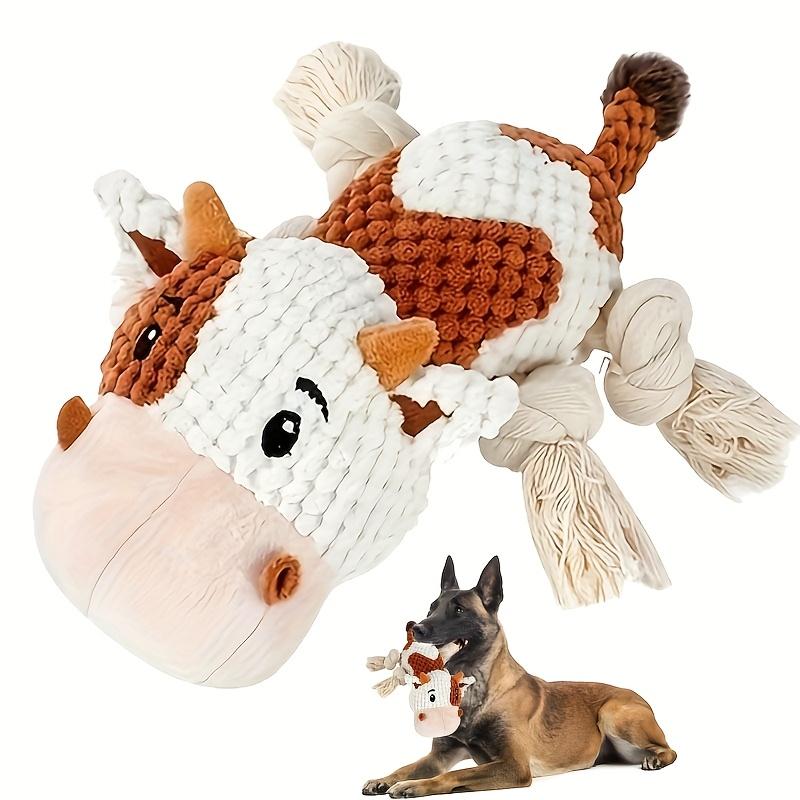 

Rope Tug-of-War Interactive Plush Dog Toy Cute Creaking Dog Toy with Crease Paper S бежевий