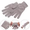 Thermal Wrist Warmer Basic Thicken Wool Knitted Mittens Plush Lining Full Fingered Gloves
