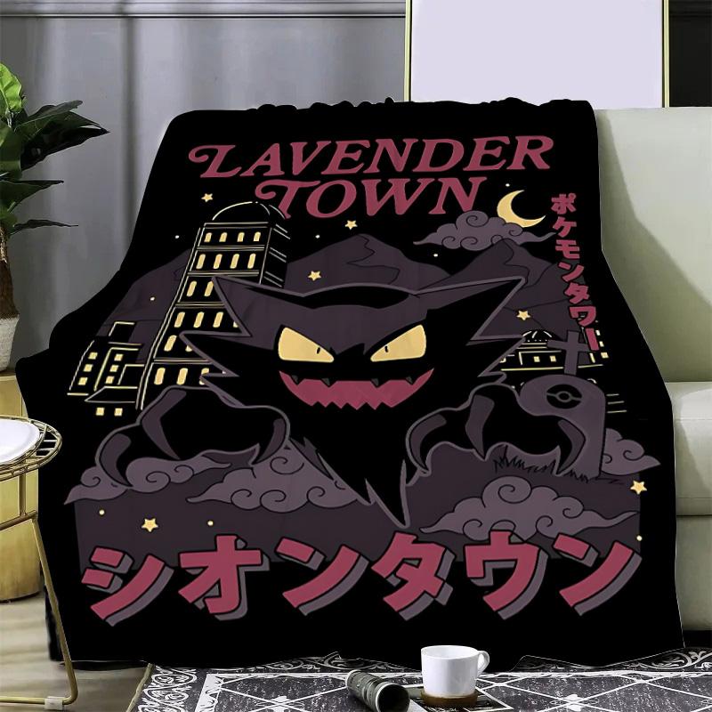 Anime Pokemon Gengar Printed Blanket Picnic Blankets Warm Blanket Soft and Comfortable Blanket Home Travel Birthday Gift