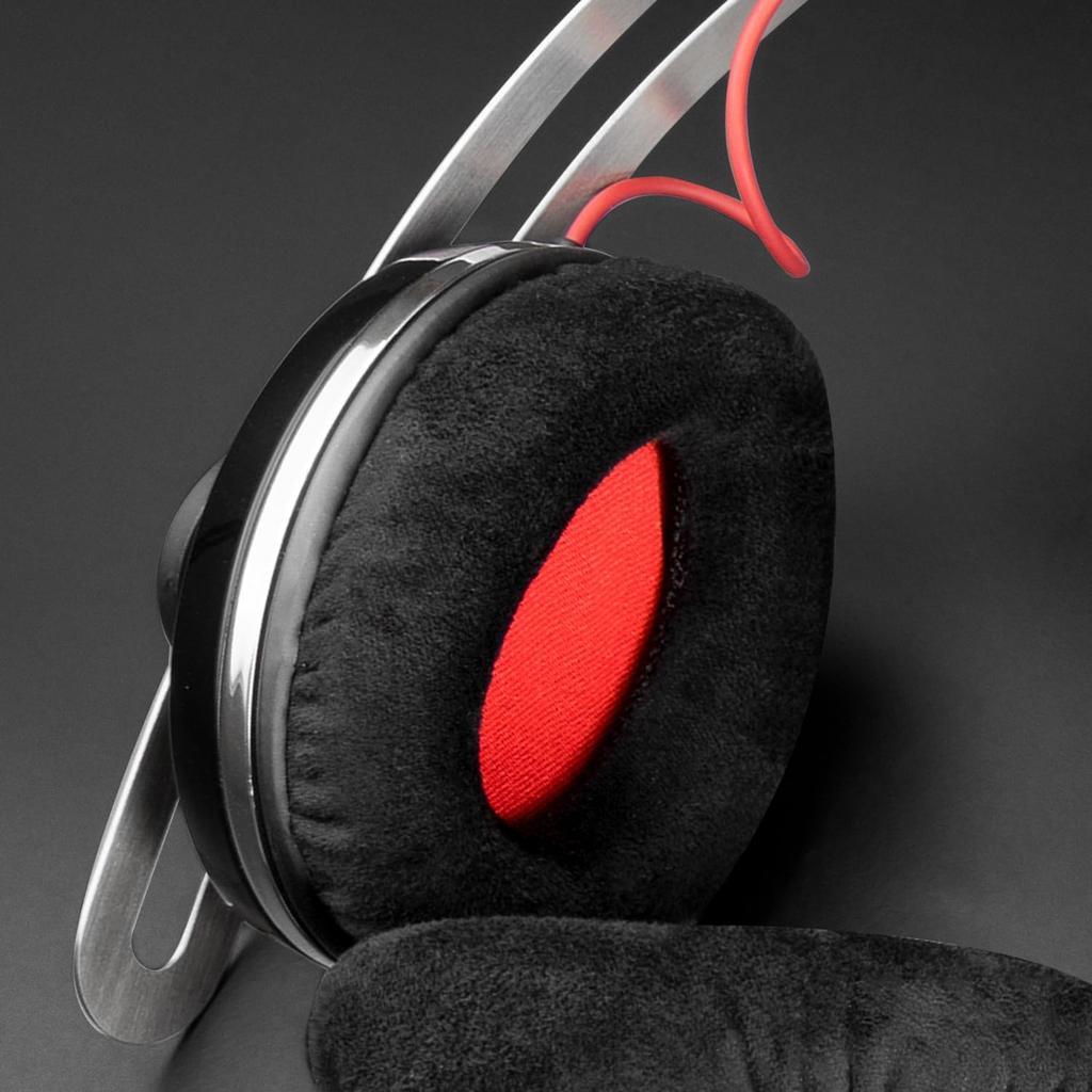 SOULWIT Replacement Ear Pads and Ear Cushions for Sennheiser Momentum and HD1 Ear Black On-Ear 1, On-Ear 2, On-Ear Headphones, Nano-Material Cups,