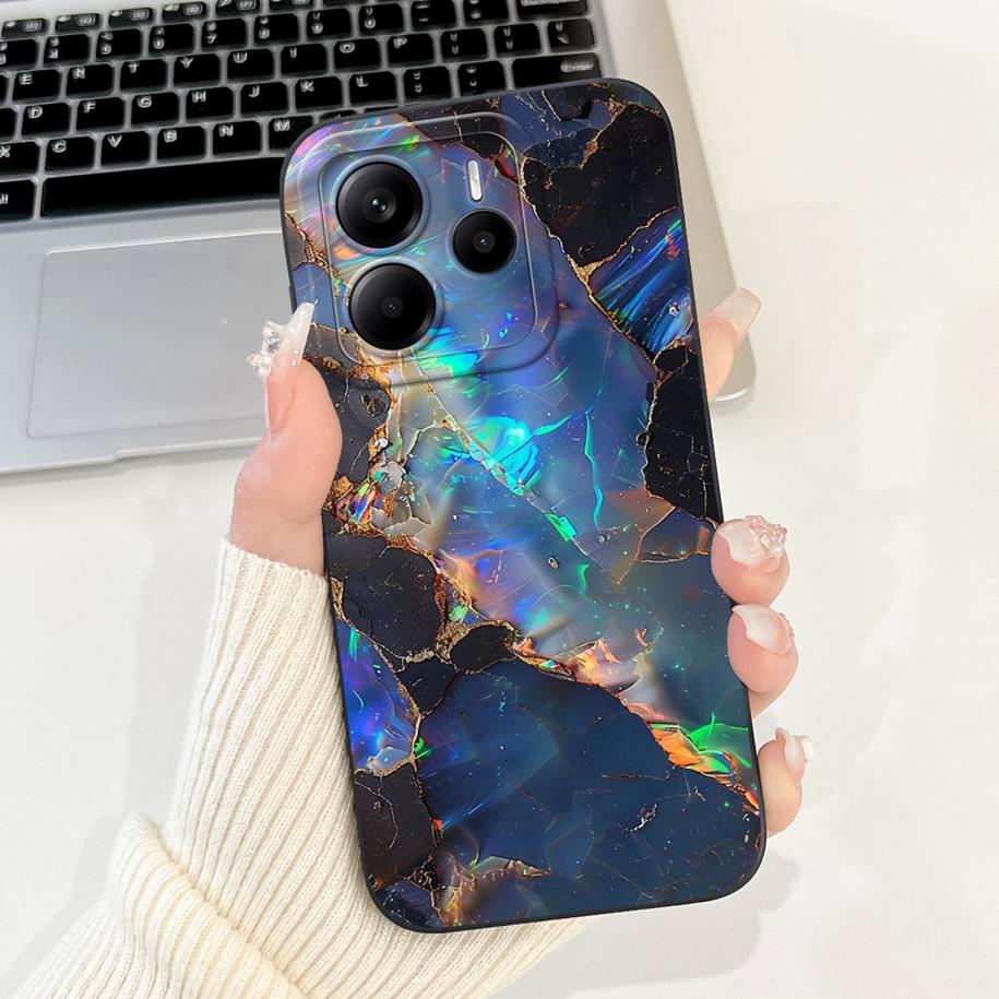

Для Redmi Note 14 4G Чохол 2025 Модний Квітковий Мармуровий М який Силіконовий Ударостійкий Чохол Для Xiaomi Redmi Note 14 5G Note14 EU Бампер Redmi Note 14 5G