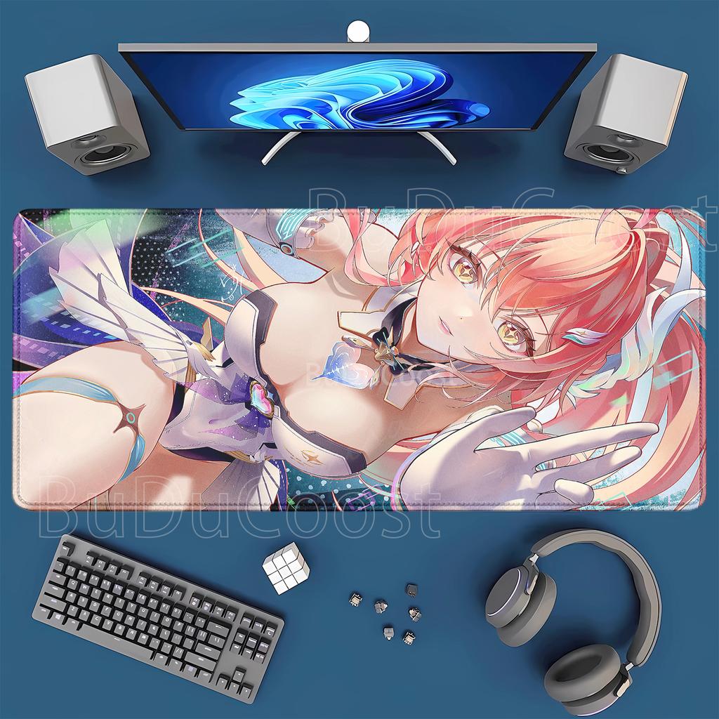 Aemeath Wuthering Waves Mousepad Computer Gaming birouri tastatură Mouse Pad Anime Antiderapant Cauciuc Imprimare HD xmm Covoraș Birou