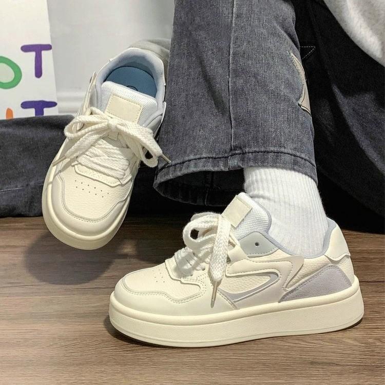 

Легкие маленькие белые туфли на толстой подошве женские 2025 новая летняя студенческая универсальная обувь ins нишевая оригинальная повседневная обувь для скейтборда 40 серый