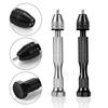 Aluminum Alloy Rotary Pin Vise Screwdriver Hand Drill Chuck Watch Repair Tool Watchmaker Jewelry Punching Hand Tools Accessories