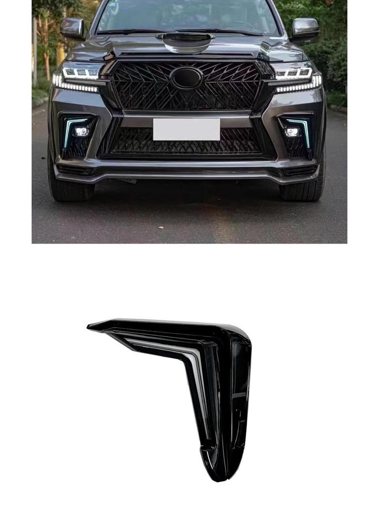 2012-2022 Toyota Land Cruiser Black Warrior Front Bumper with 8 LED Daytime Running Lights