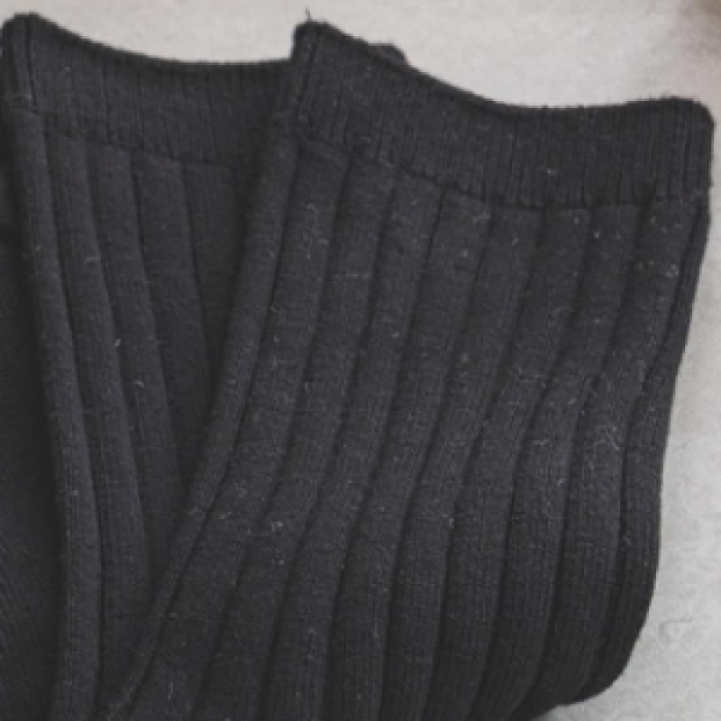 Monfoot Women S Wide Ribbed Long Neck SockS Black